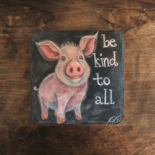 Be Kind to All Cork Back Coaster Printify