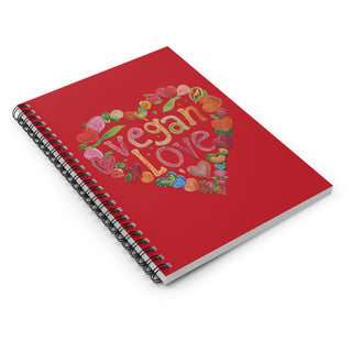 Vegan Love Spiral Notebook - Ruled Line