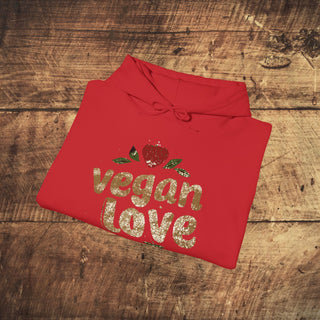 Vegan Love Heavy Blend™ Hooded Sweatshirt Printify