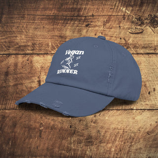 Vegan Runner Unisex Distressed Cap Printify