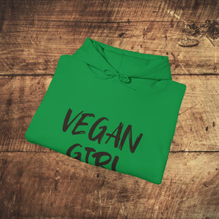 Vegan Girl Heavy Blend™ Hooded Sweatshirt Printify