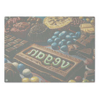 Vegan Chocolate Tempered Glass Cutting Board Printify