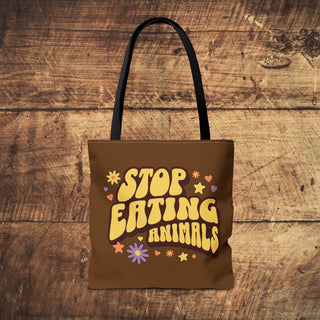 Stop Eating Animals Tote Bag Printify