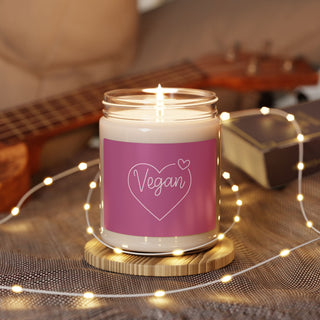 Vegan Heart Scented Soy Candle, 9oz