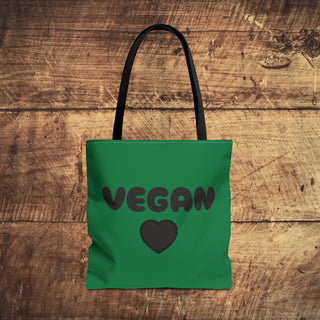 Vegan Heart Tote Bag Printify