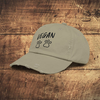 Vegan Paws Distressed Cap