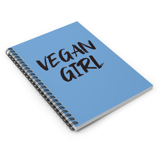 Vegan Girl Spiral Notebook - Ruled Line