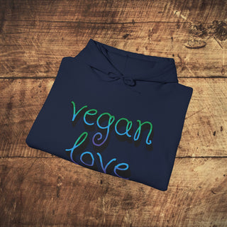 Vegan Love Heavy Blend™ Hooded Sweatshirt Printify