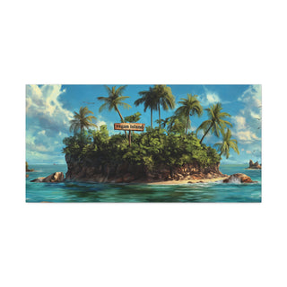 Vegan Island Classic Stretched Canvas (ONE SIZE 40X20) Printify