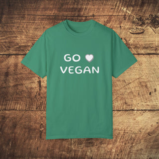 Go Vegan Garment-Dyed T-shirt Printify