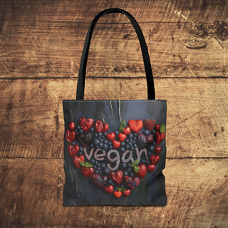 Vegan Heart Tote Bag Printify