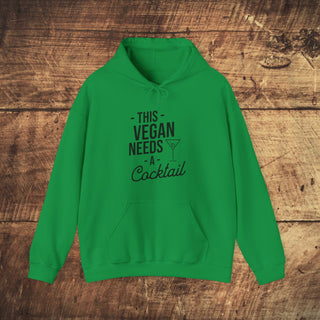 This Vegan Needs A Cocktail Heavy Blend™ Hooded Sweatshirt Printify