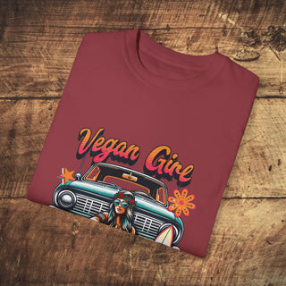 Vegan Girl Garment-Dyed T-shirt Printify