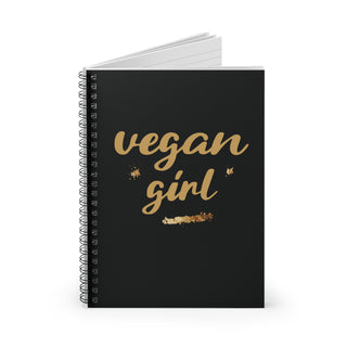 Vegan Girl Spiral Notebook - Ruled Line