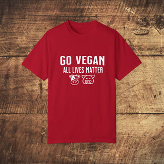 Go Vegan Unisex Garment-Dyed T-shirt