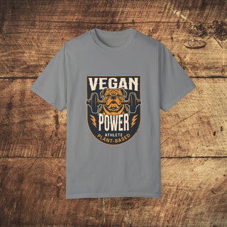 Vegan Power Garment-Dyed T-shirt Printify