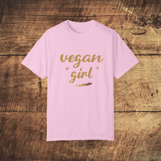 Vegan Girl Garment-Dyed T-shirt Printify