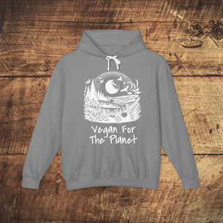 Vegan For the Planet Unisex Lightweight Hooded Sweatshirt