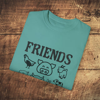 Friends Not Food Garment-Dyed T-shirt Printify