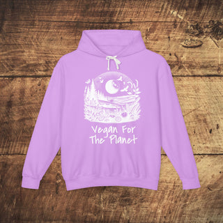 Vegan For the Planet Unisex Lightweight Hooded Sweatshirt