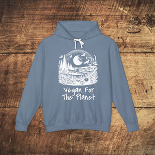 Vegan For the Planet Unisex Lightweight Hooded Sweatshirt