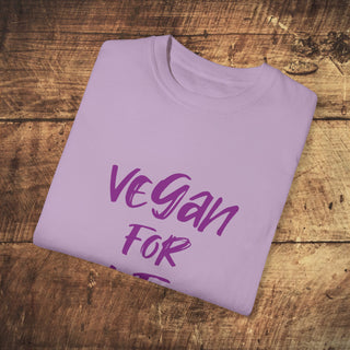 Vegan For Life Garment-Dyed T-shirt Printify