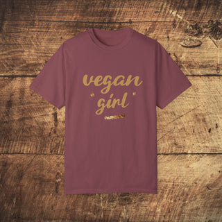 Vegan Girl Garment-Dyed T-shirt Printify