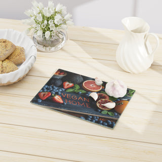 Vegan Home Tempered Glass Cutting Board Printify