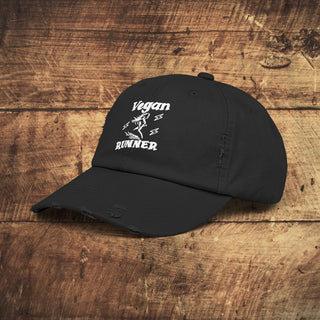 Vegan Runner Unisex Distressed Cap Printify