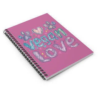 Vegan Love Spiral Notebook - Ruled Line