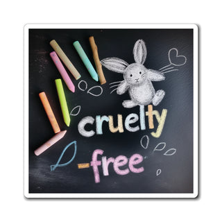 Cruelty Free Bunny Magnet Printify