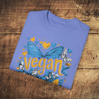 Vegan Butterflies Garment-Dyed T-shirt Printify