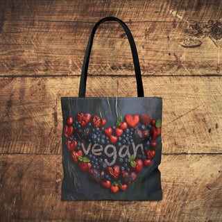 Vegan Heart Tote Bag Printify