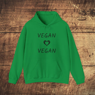 Vegan Heart Heavy Blend™ Hooded Sweatshirt Printify