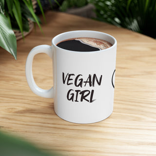 Vegan Girl Coffee Mug, 11oz Printify