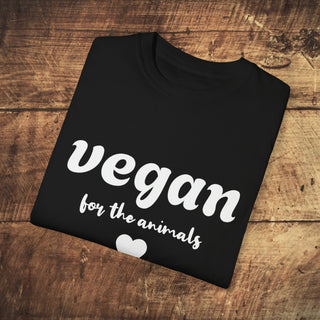 Vegan For The Animals Garment-Dyed T-shirt Printify