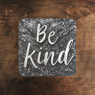 Be Kind Cork Back Coaster Printify