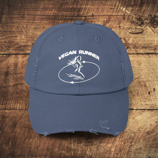 Vegan Runner Unisex Distressed Cap Printify