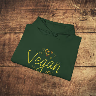 Vegan Hearts Heavy Blend™ Hooded Sweatshirt Printify