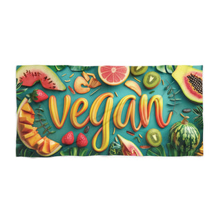 Vegan Beach Towel Printify