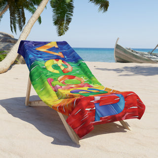 Vegan Beach Towel Printify