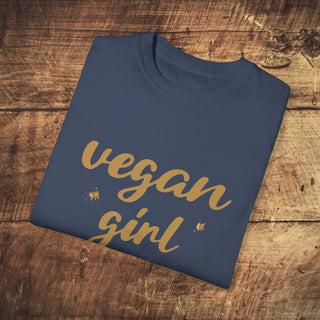 Vegan Girl Garment-Dyed T-shirt Printify