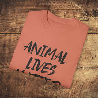 Animal Lives Matter Garment-Dyed T-shirt Printify