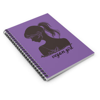 Vegan Girl Spiral Notebook - Ruled Line