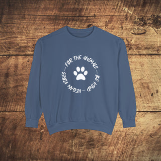 For The Animals  Garment-Dyed Sweatshirt Printify