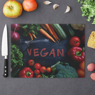 Vegan Tempered Glass Cutting Board Printify