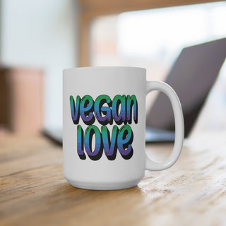 Vegan Love Coffee Mug 15oz Printify