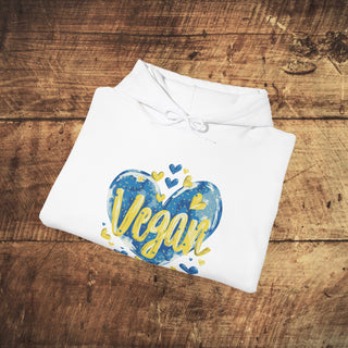 Vegan Hearts Heavy Blend™ Hooded Sweatshirt Printify