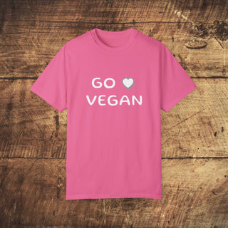 Go Vegan Garment-Dyed T-shirt Printify