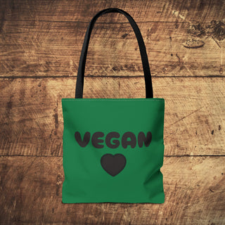 Vegan Heart Tote Bag Printify